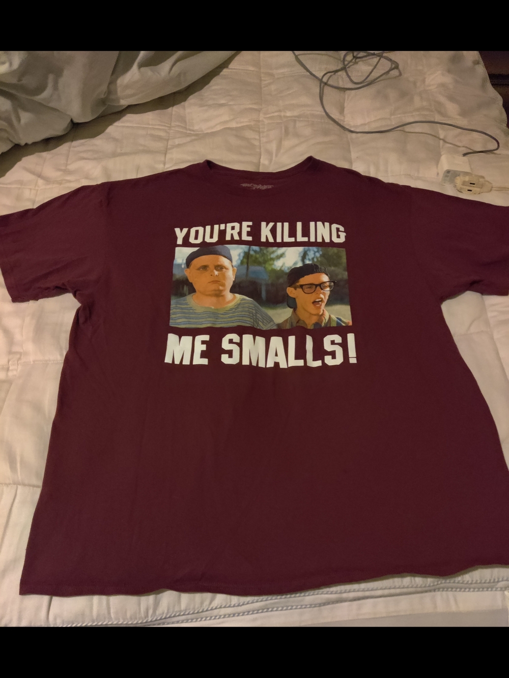 Maroon 'You're Killing Me Smalls!' Short Sleeve Graphic Tee